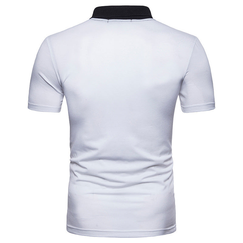 Irregular Stitching Short-Sleeved t-Shirt Polo Shirt - ARCHSHOPE