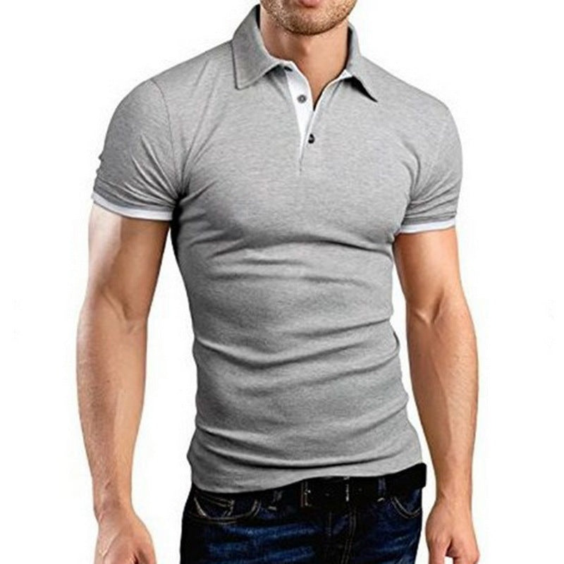 Men Tee Polo-Shirt Shorts-Sleeve Business Stritching MTP129 Men's Luxury Summer Covrlge - ARCHSHOPE