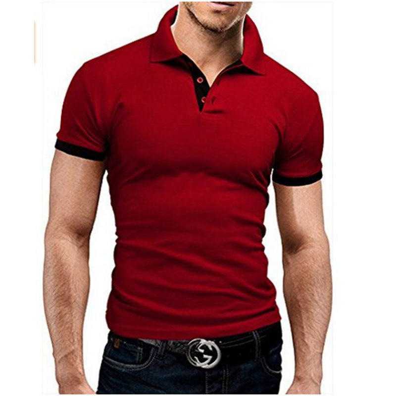 Men Tee Polo-Shirt Shorts-Sleeve Business Stritching MTP129 Men's Luxury Summer Covrlge - ARCHSHOPE