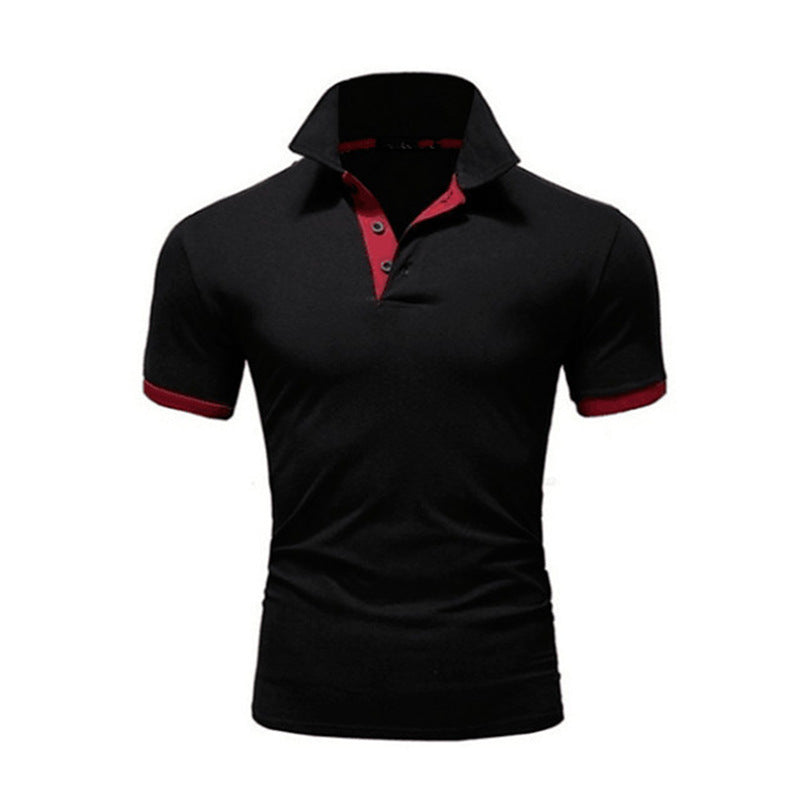 Men Tee Polo-Shirt Shorts-Sleeve Business Stritching MTP129 Men's Luxury Summer Covrlge - ARCHSHOPE