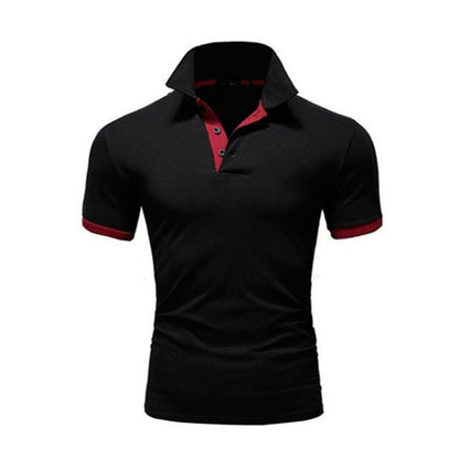 Men Tee Polo-Shirt Shorts-Sleeve Business Stritching MTP129 Men's Luxury Summer Covrlge - ARCHSHOPE