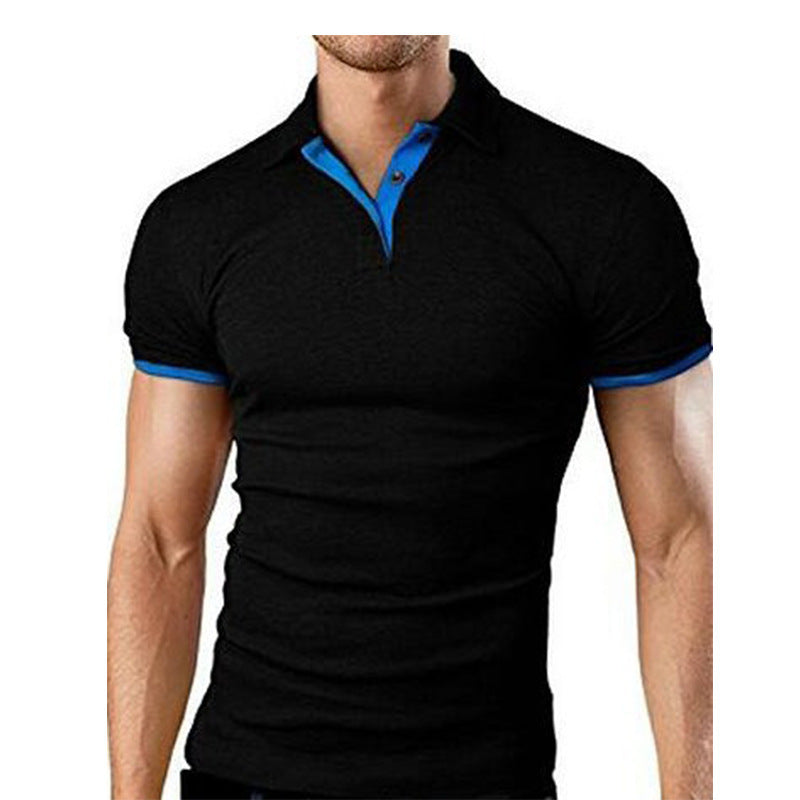 Men Tee Polo-Shirt Shorts-Sleeve Business Stritching MTP129 Men's Luxury Summer Covrlge - ARCHSHOPE