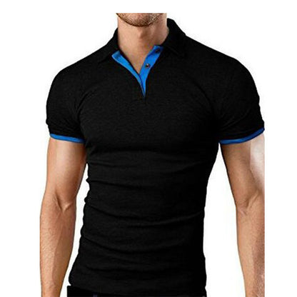 Men Tee Polo-Shirt Shorts-Sleeve Business Stritching MTP129 Men's Luxury Summer Covrlge - ARCHSHOPE