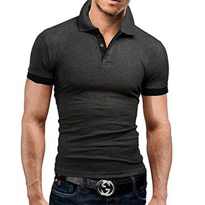 Men Tee Polo-Shirt Shorts-Sleeve Business Stritching MTP129 Men's Luxury Summer Covrlge - ARCHSHOPE