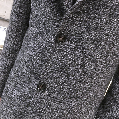 Foreign Trade Data Sell Through Autumn New Mid-Length Windbreaker Korean Men's Woolen Coat Men's Large Size Coat Male NF06