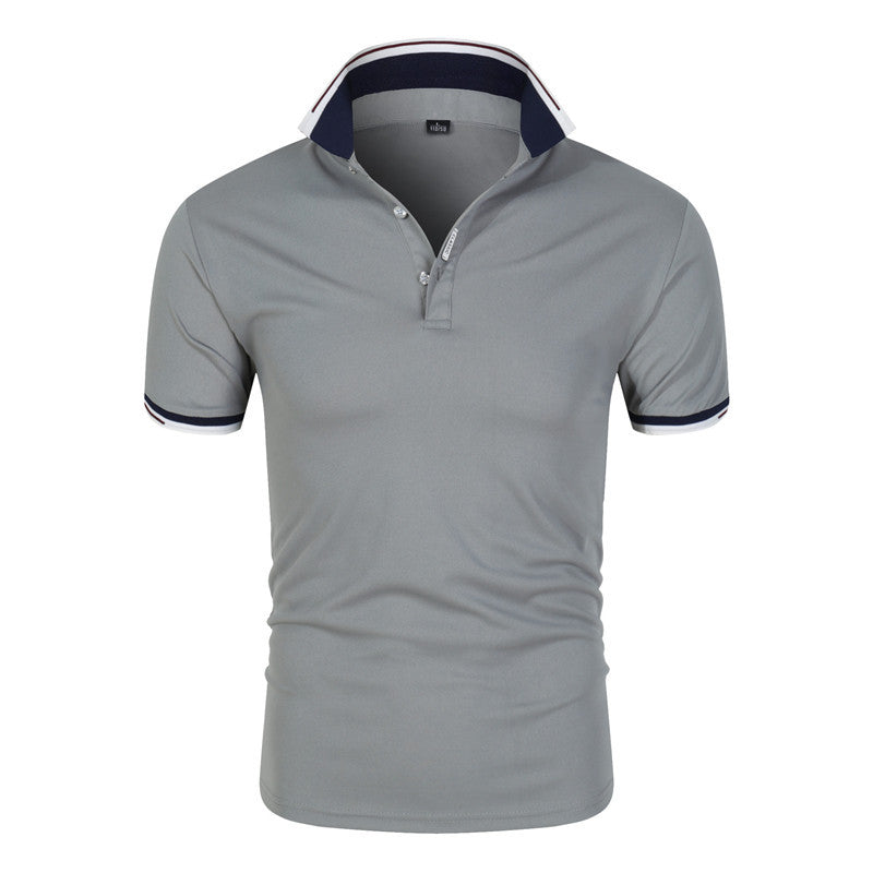 Men's POLO Shirt Short Sleeve T-Shirt Lapel Solid Color - ARCHSHOPE