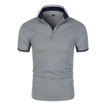Men's POLO Shirt Short Sleeve T-Shirt Lapel Solid Color - ARCHSHOPE