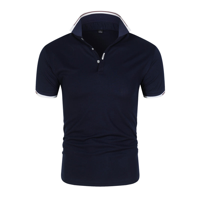 Men's POLO Shirt Short Sleeve T-Shirt Lapel Solid Color - ARCHSHOPE