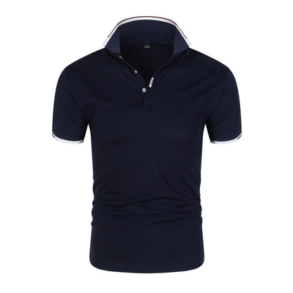 Men's POLO Shirt Short Sleeve T-Shirt Lapel Solid Color - ARCHSHOPE