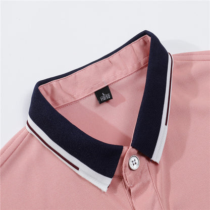 Men's POLO Shirt Short Sleeve T-Shirt Lapel Solid Color - ARCHSHOPE