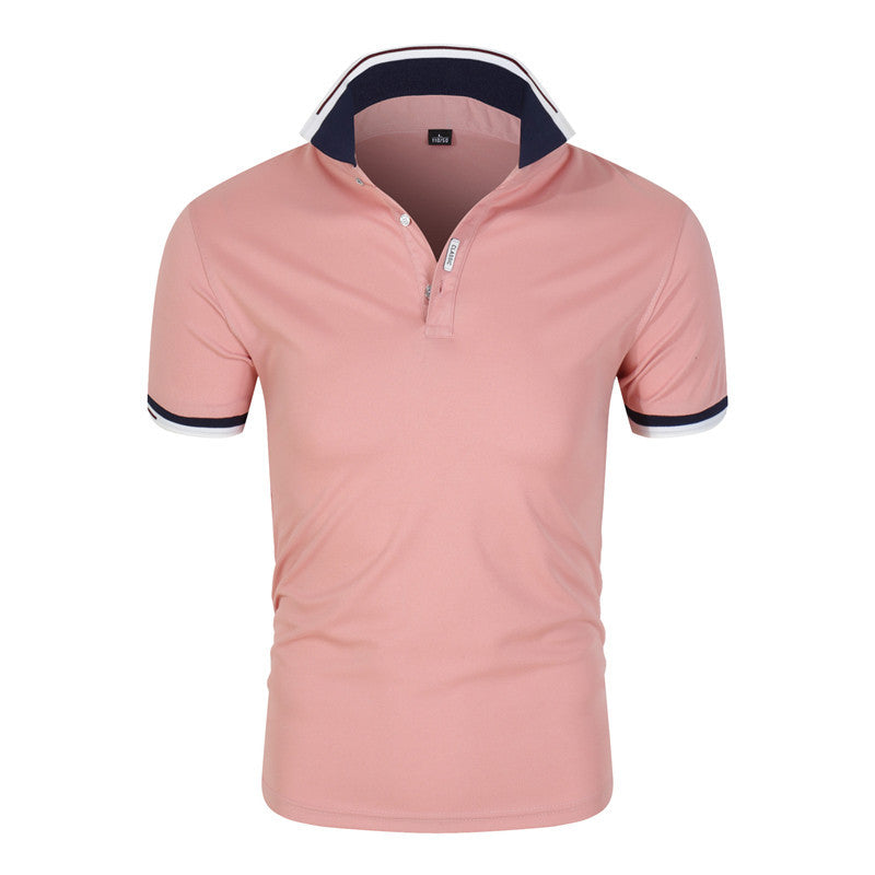 Men's POLO Shirt Short Sleeve T-Shirt Lapel Solid Color - ARCHSHOPE