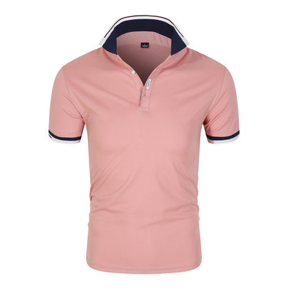Men's POLO Shirt Short Sleeve T-Shirt Lapel Solid Color - ARCHSHOPE