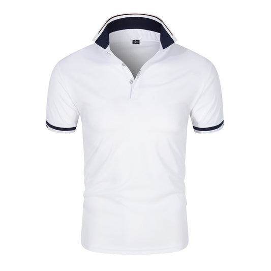 Men's POLO Shirt Short Sleeve T-Shirt Lapel Solid Color - ARCHSHOPE