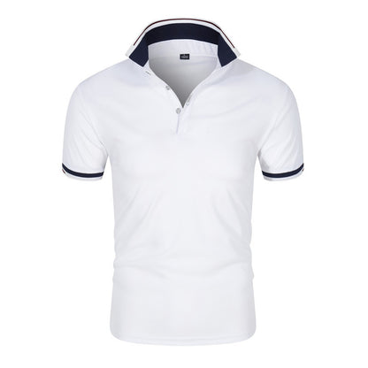 Men's POLO Shirt Short Sleeve T-Shirt Lapel Solid Color - ARCHSHOPE