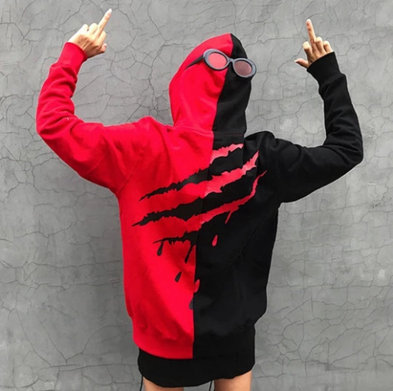 Men'S Casual Fashion Color-Blocking Sweater Long-Sleeved Sports Hooded Top Men'S Clothing - ARCHSHOPE