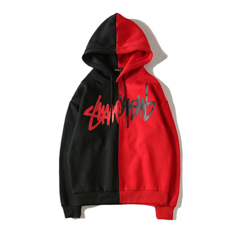 Men'S Casual Fashion Color-Blocking Sweater Long-Sleeved Sports Hooded Top Men'S Clothing - ARCHSHOPE