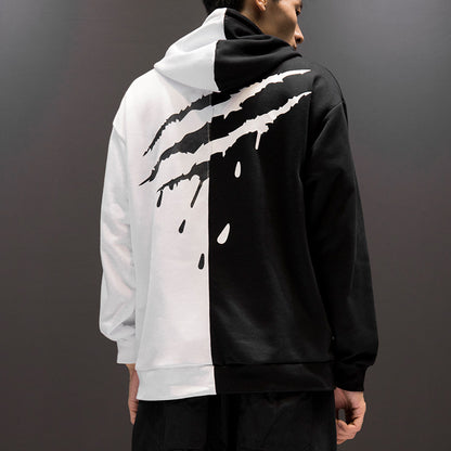 Men'S Casual Fashion Color-Blocking Sweater Long-Sleeved Sports Hooded Top Men'S Clothing - ARCHSHOPE