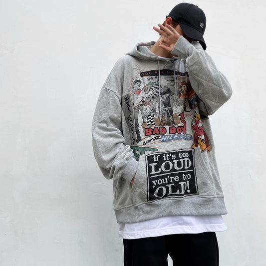 White Hip Hop Hoodie Streetwear Korean Fashion Gothic Sweatshirt Spring Tops Casual Funny Spring Autumn Harajuku Hoodies Male - ARCHSHOPE