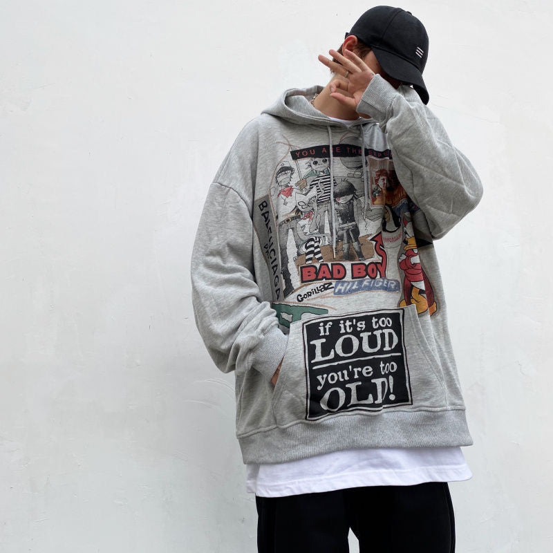 White Hip Hop Hoodie Streetwear Korean Fashion Gothic Sweatshirt Spring Tops Casual Funny Spring Autumn Harajuku Hoodies Male - ARCHSHOPE