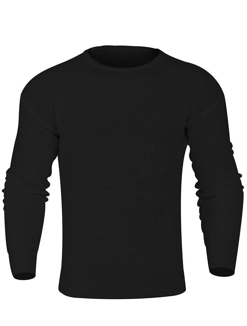 Men's Sweater Men's Casual Solid Color Sweater Knitting