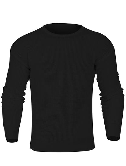 Men's Sweater Men's Casual Solid Color Sweater Knitting