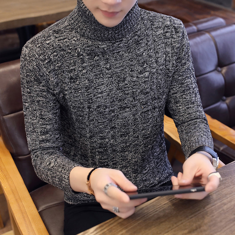 Rollkragenpullover für Herbst und Winter, einfarbig, Twist-Pullover