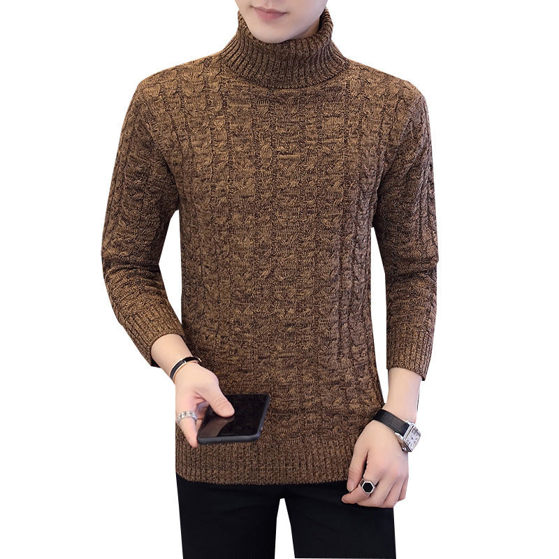 Rollkragenpullover für Herbst und Winter, einfarbig, Twist-Pullover