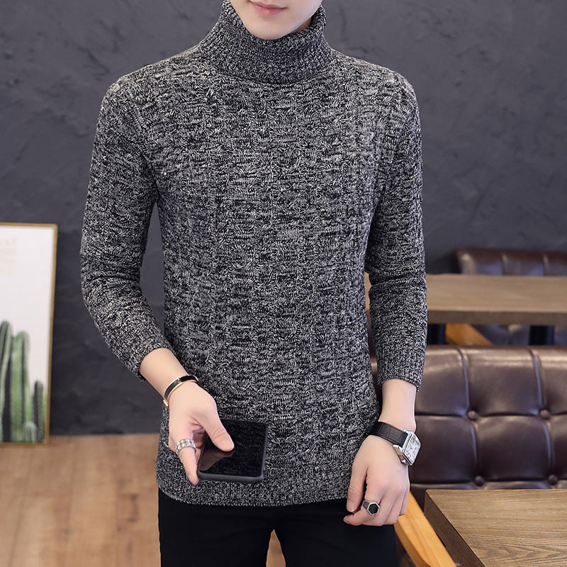 Rollkragenpullover für Herbst und Winter, einfarbig, Twist-Pullover