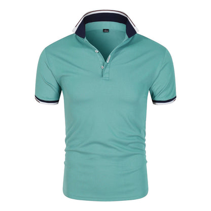 Men's POLO Shirt Short Sleeve T-Shirt Lapel Solid Color - ARCHSHOPE
