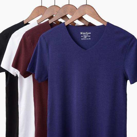 Cut half-sleeved solid color bottoming shirtr bottoming shirt - ARCHSHOPE