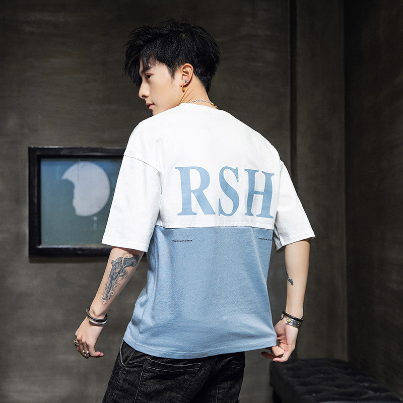 Loose casual half sleeve T-shirt men - ARCHSHOPE