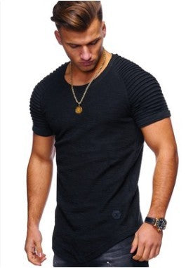 Men's Round Neck Slim Solid Color Short Sleeved T-shirt - ARCHSHOPE
