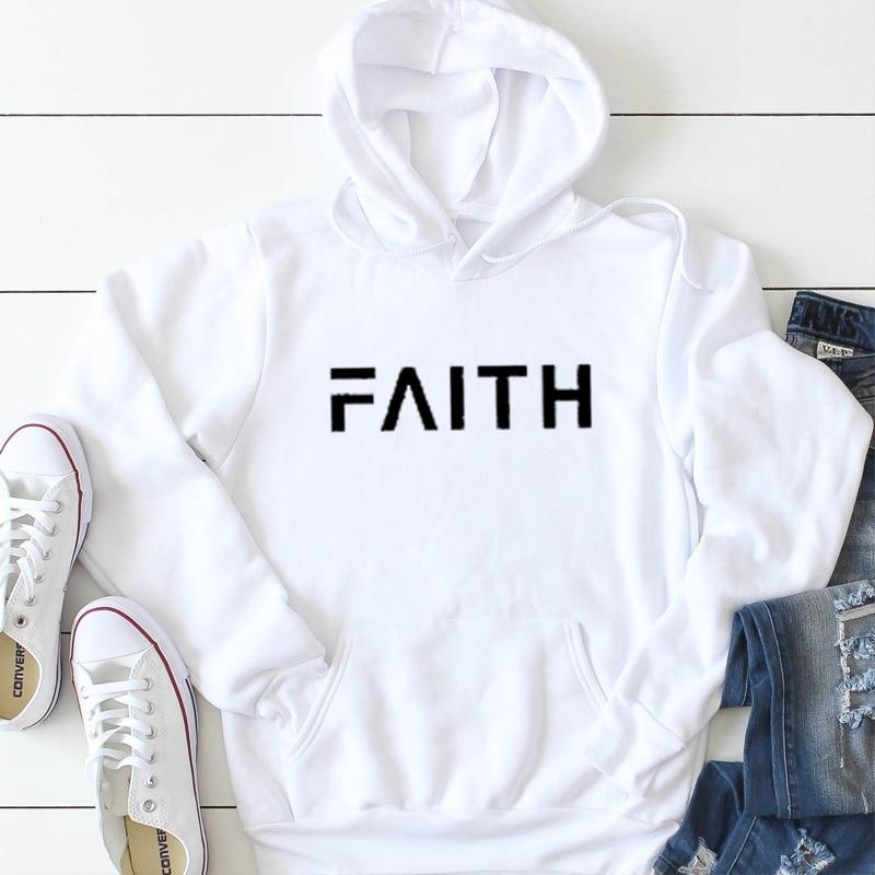 Faith Letter Print Women Hoodies - ARCHSHOPE