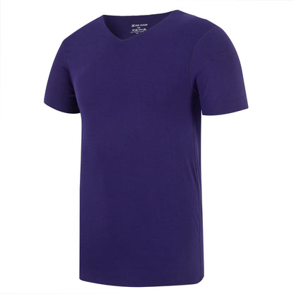 Cut half-sleeved solid color bottoming shirtr bottoming shirt - ARCHSHOPE