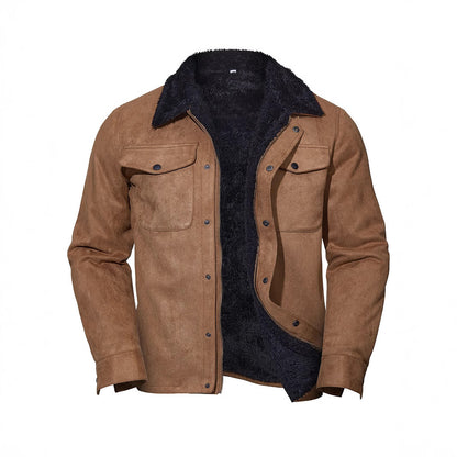 Men's Vintage Suede Casual Coat Lapel - ARCHSHOPE