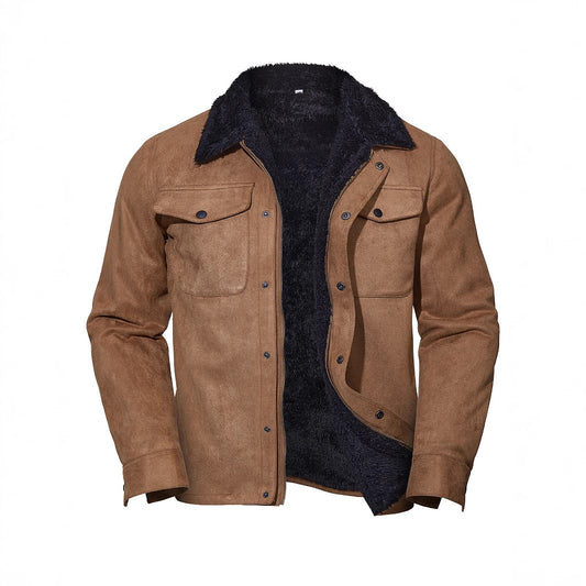 Men's Vintage Suede Casual Coat Lapel - ARCHSHOPE