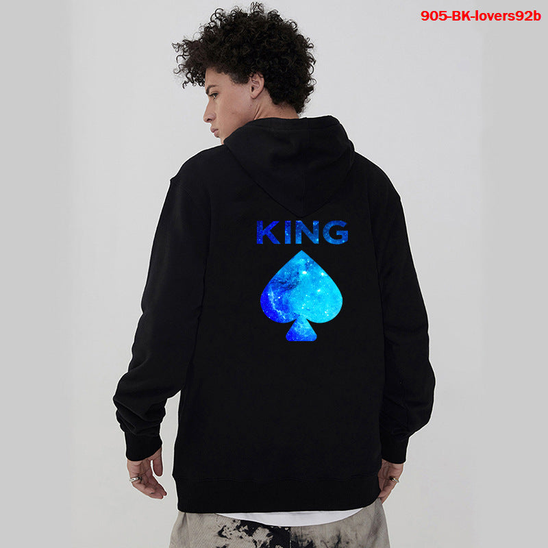Women Hoodies King Queen Printed Sweatshirt Lovers - ARCHSHOPE