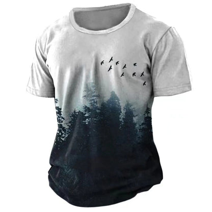 Men's Casual Loose Short Sleeves T-shirt Round Neck - ARCHSHOPE