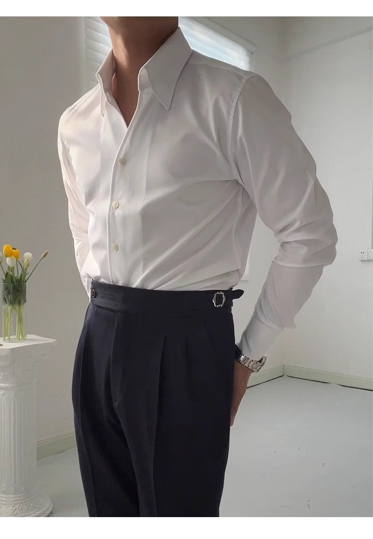 Spring Italian One-piece Collar Shirt Casual Business