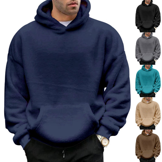 Double-sided Velvet Hooded Sweater Men's Plush Sweatshirt With Pockets - ARCHSHOPE