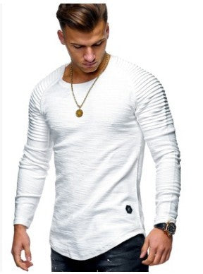 Men's Round Neck Slim Solid Color Short Sleeved T-shirt - ARCHSHOPE