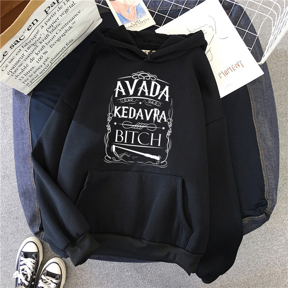 Women With Fleece Loose Hoodies And Letters - ARCHSHOPE