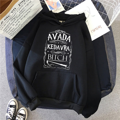 Women With Fleece Loose Hoodies And Letters - ARCHSHOPE