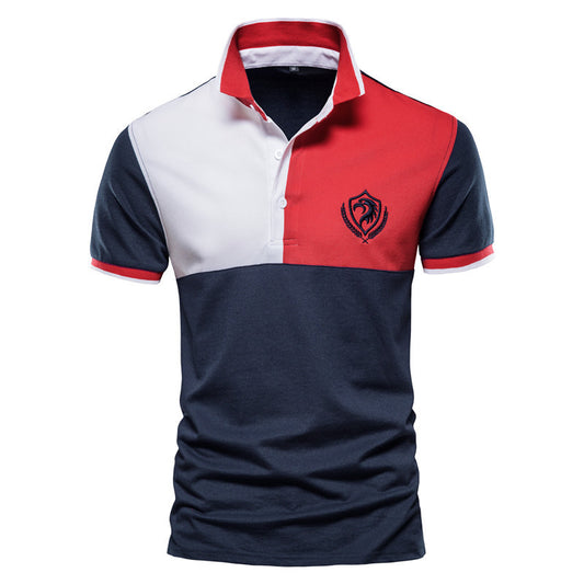 Men's Stitching POLO Shirt Plus Size Men's Short Sleeves - ARCHSHOPE