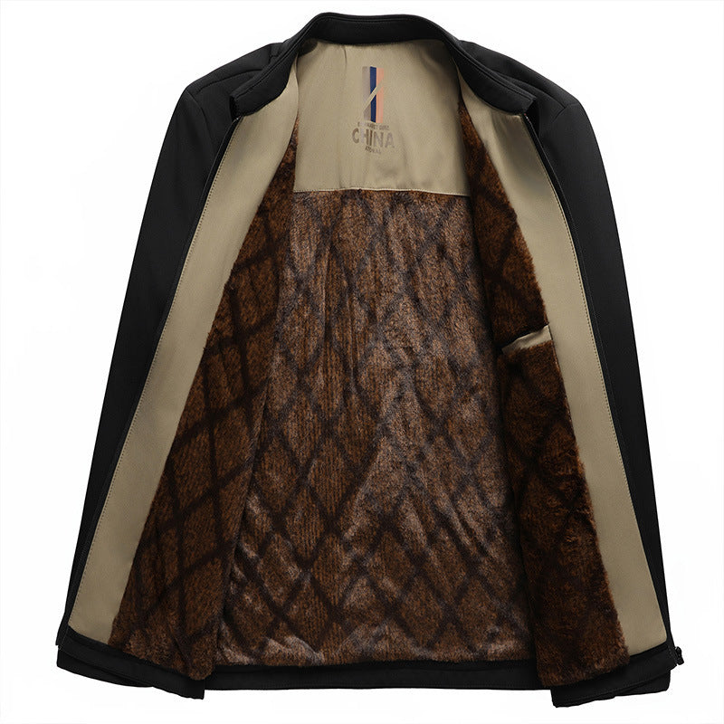 Fall Winter Men Fleece Padded Jacket - ARCHSHOPE