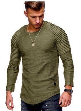 Men's Round Neck Slim Solid Color Short Sleeved T-shirt - ARCHSHOPE
