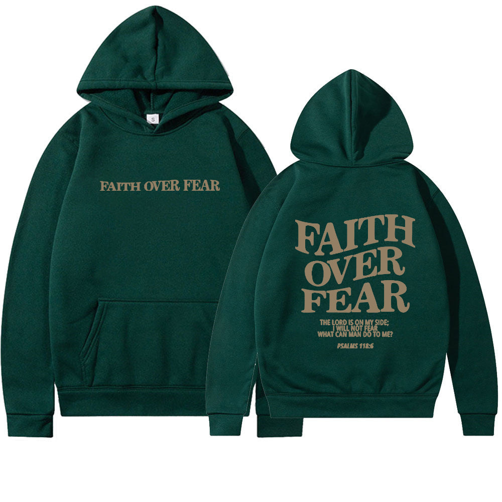 Faith Over Fear Christian Hoodie Christian Sweatshirt Jesus Hoodie Trendy Hoodie Bible Verse Shirt Unisex Aesthetic Clothes - ARCHSHOPE