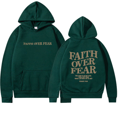 Faith Over Fear Christian Hoodie Christian Sweatshirt Jesus Hoodie Trendy Hoodie Bible Verse Shirt Unisex Aesthetic Clothes - ARCHSHOPE