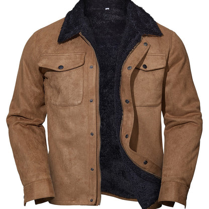 Men's Vintage Suede Casual Coat Lapel - ARCHSHOPE