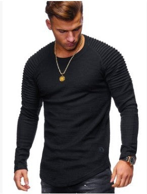 Men's Round Neck Slim Solid Color Short Sleeved T-shirt - ARCHSHOPE